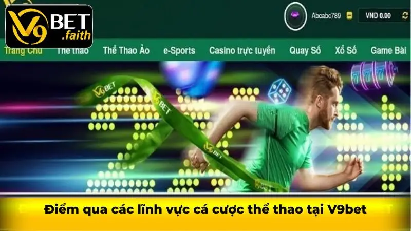 Điểm qua các lĩnh vực cá cược thể thao tại V9bet