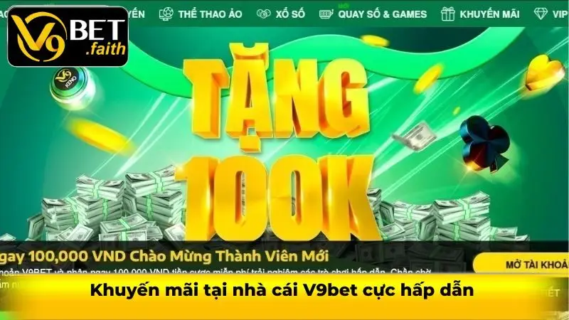 Khuyến mãi tại nhà cái V9bet cực hấp dẫn